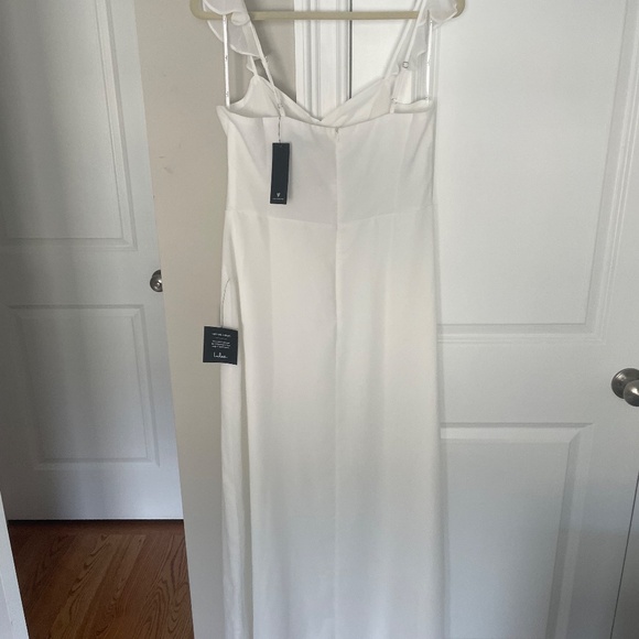 Lulus The Way To Love White Ruffled Maxi Dress - Size L - Picture 3 of 3